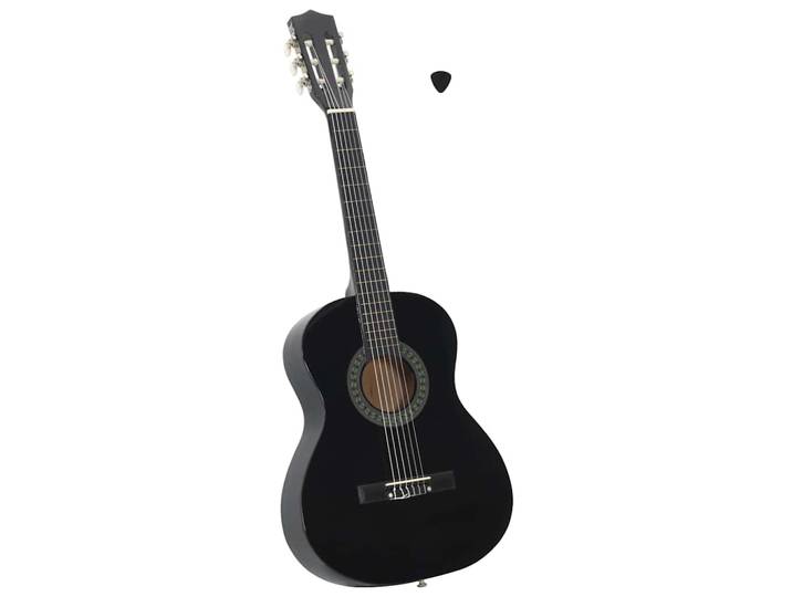 vidaXL Klassikgitarre für Anfänger und Kinder Schwarz 3/4 36