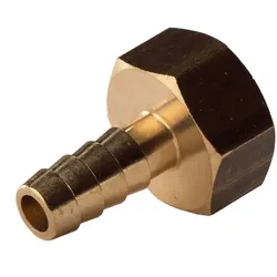 Messing Gewinde-Fitting Schlauchanschluss 1/2" IG (DN 15) Länge 15 mm - schwere Ausführung