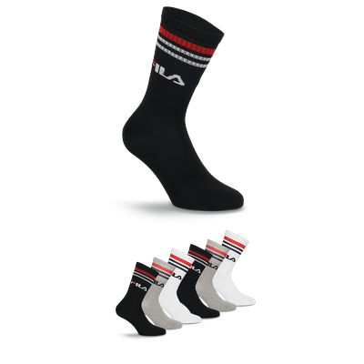 Socken FILA "UNISEX LIFESTYLE PLAIN SOCKS", Herren, Gr. 39-42, classic, Baumwollmischung, normal, Socken Socken, mit Logo-Schriftzug