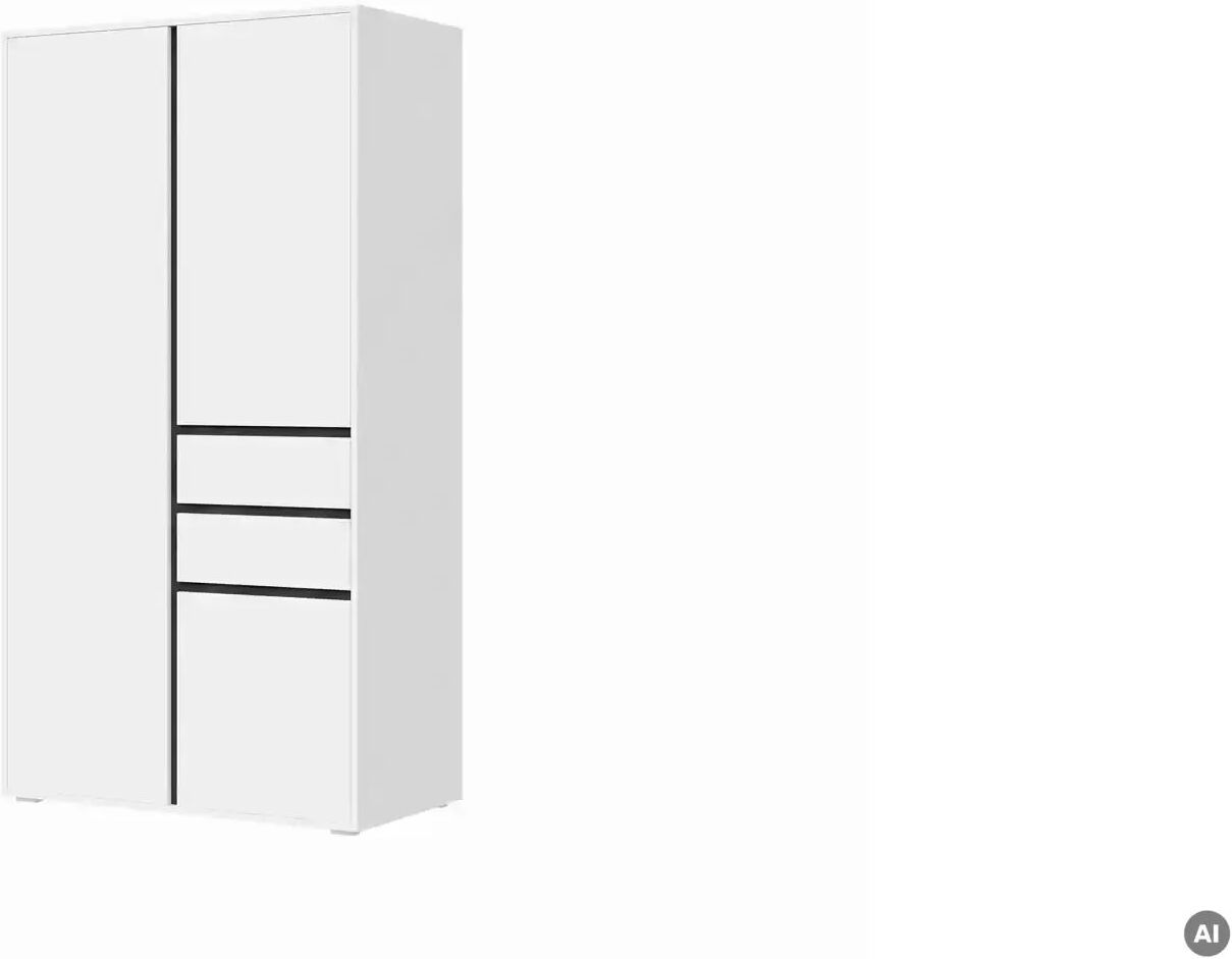Höffner Kleiderschrank  Felden ¦ weiß ¦ Maße (cm): B: 100 H: 194