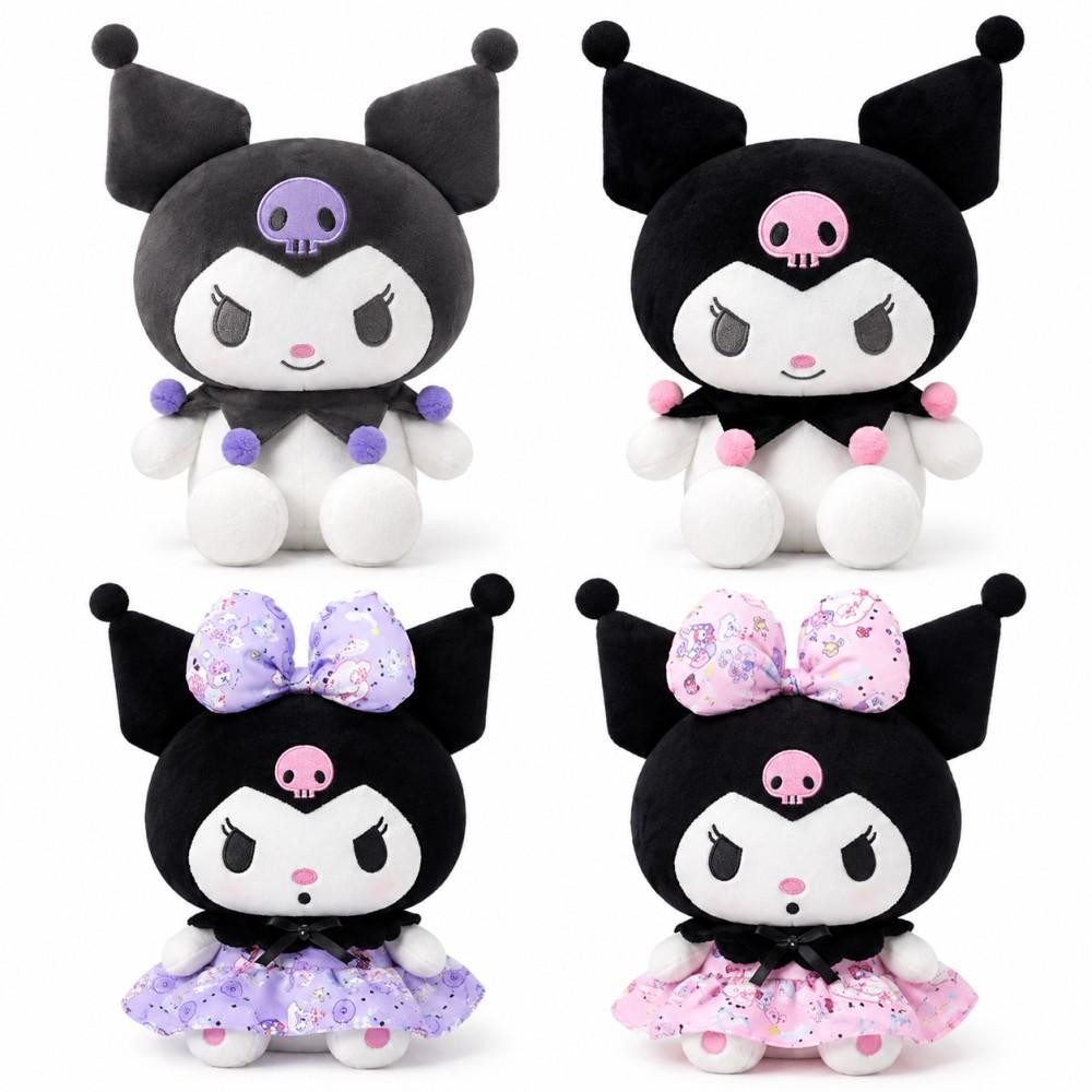Wiztex Sanrio Kuromi en My Melody Pluche Knuffel Set, 4-delig, Kawaii Cadeauset
