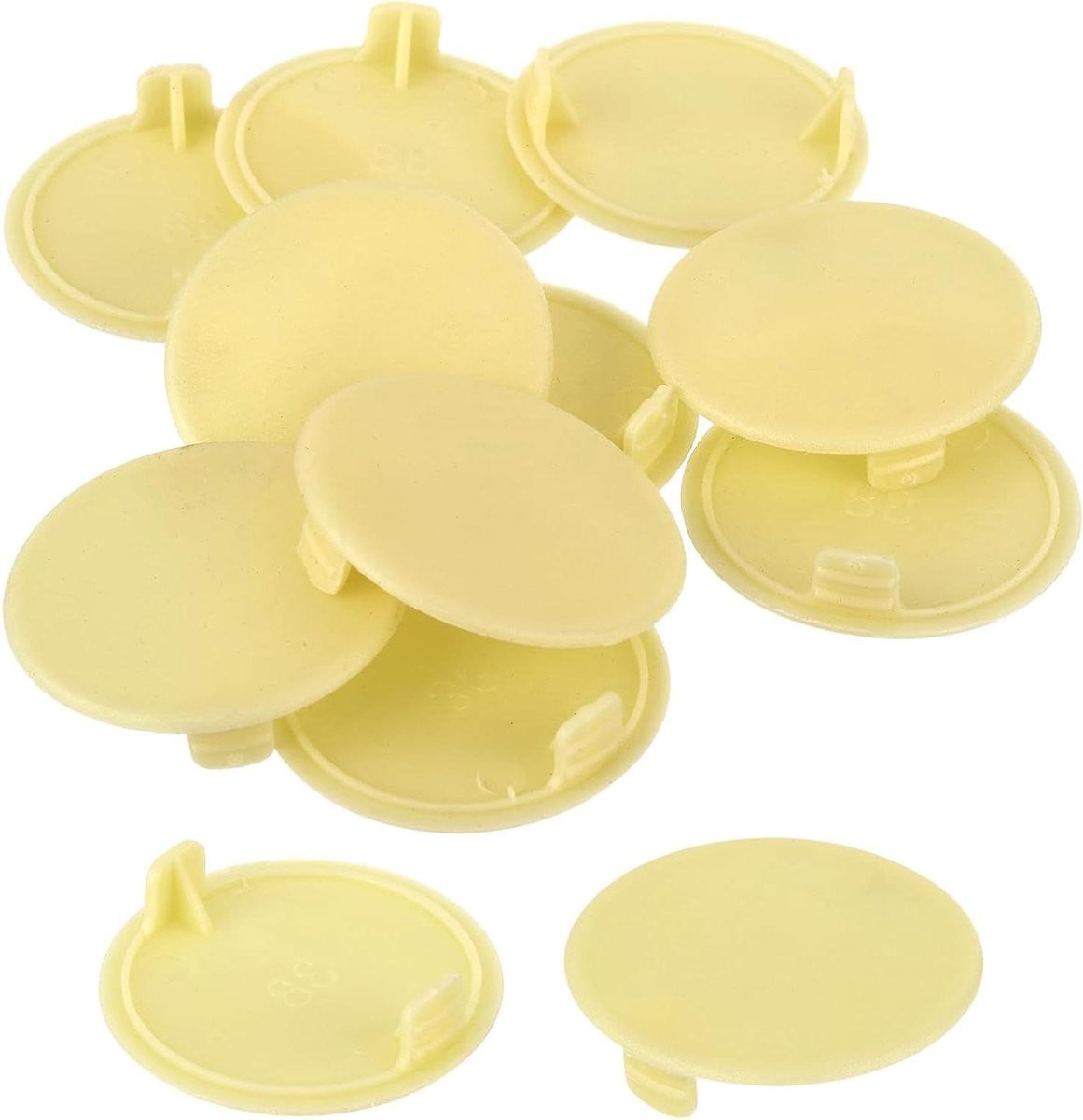 Klikdesign Gatafdekkingen voor Meubels - Ronde Schroefdoppen - Beige - 38 mm Diameter
