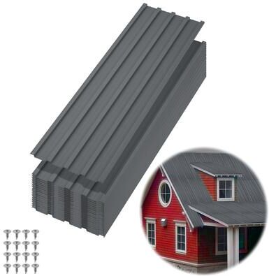 Garvee 20 Pack Galvanized Roof Panels 3.54 5 6.1 Ft Black Gray Brown