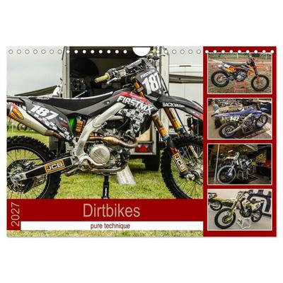 Dirtbikes - pure technique (Wandkalender 2027 DIN A4 quer), CALVENDO Monatskalender