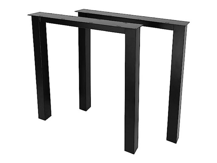 MetaloPro Etamin Lite Tischbeine U-Form 2 Stück, 70x72 cm, Metall, Schwarz 2 Tischbeine 70x72 cm, Stahl pulverbeschichtet, Profil 60x60 mm, bis 40 kg belastbar, mit verstellbaren Möbelfüßen