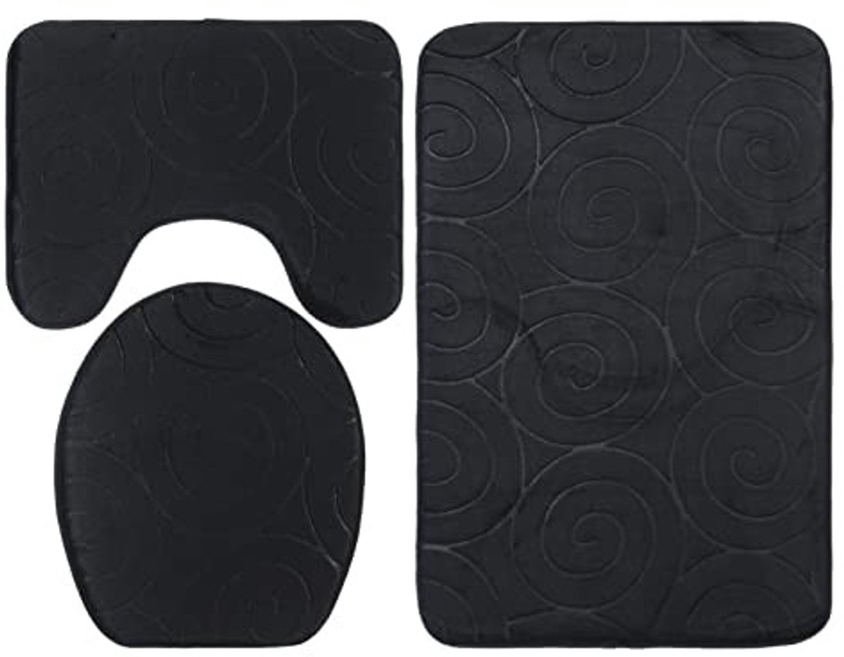 Merkloze 3-delige antislip en absorberende badmat set voor volwassenen