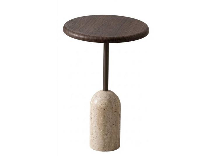 JVmoebel Beistelltisch Luxuriöser Beistelltisch mit runder Holzplatte Wohnzimmer Tisch, Made in Europa