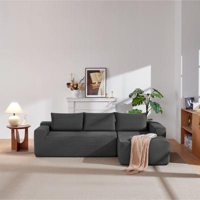 Dovelina 96.9 Compressible doubleCloud Sectional Couch with L-Shape Chaise Modern Modular Sofa with