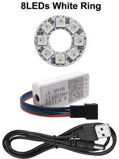 Uplifted Finds WS2812B Addressable RGB LED Pixel Ring Kit 8 Leds White Kit
