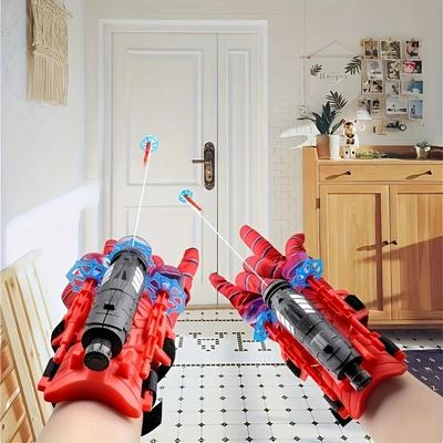 Inspired Living Red & Blue Spider Web Shooter Glove Wrist Web Shooter Toy For Superhero Cosplay, Parties & Gift Red & Blue Spider Web Shooter Glove Wrist Web Shooter Toy For Superhero Cosplay, Parties & Gift