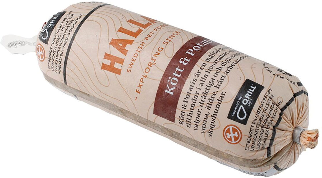 Halla Pet Food Halla Färskfoder Kött & Potatis 500 G