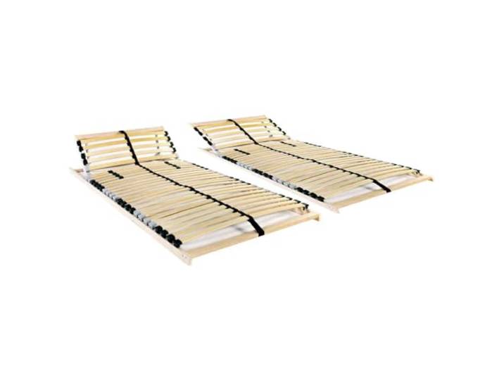 RJPLMFV Lattenrost, 2-teilig, 70 x 200 cm Rahmen aus massivem Buchenholz, Latten, Birke, 7 Komfortzonen, verstellbarer Kopf