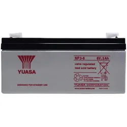 Yuasa Bleiakku 6 V 3 Ah NP3-6 NP3-6 (3000 mAh, 6 V)