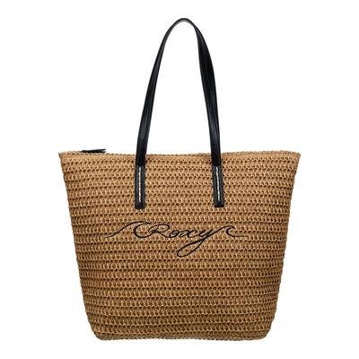 Strandtasche ROXY "In The Tropics", Damen, parchment, Obermaterial: 100% Papier., Taschen Strandtasche