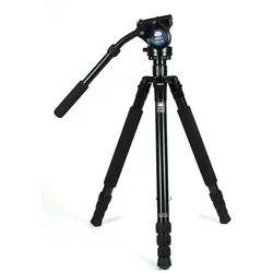 Sirui R-2004 mit VH-10 Studio-Dreibeinstativ Alu mit Kopf (Metall), Stativ, Schwarz