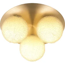 Design Decken Strahler Kugel Leuchte Glas Lampe Alu-Geflecht Wohn Ess Zimmer Beleuchtung Globo 5962-3
