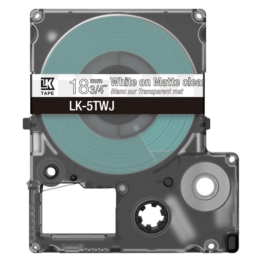 Epson Matte Clear/White 18mm LK-5TWJ (1.80 cm, Weiss, Transparent) (C53S672069)
