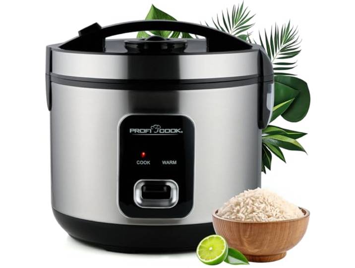 ProfiCook® Cuiseur à riz 3kg de riz préparation rapide fonction maintien au chaud gobelet doseur & cuillère à riz Rice Cooker antiadhésif Cuiseur à riz avec cuiseur vapeur PC RK 1285