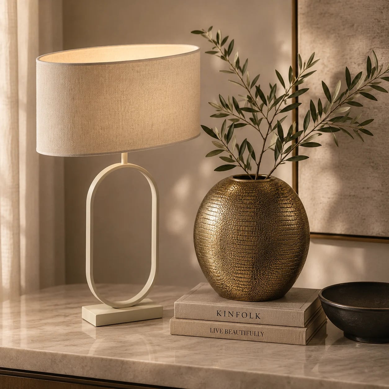 Light en Living Lampvoet JAMIRI creme B/D/H: 21 x 10 x 45 cm