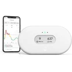 Airthings View Plus, Thermometer + Hygrometer, Weiss