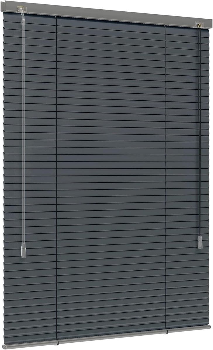 Lichtdichte Aluminium Jaloezie Donkergrijs Mat - 95 x 130 cm