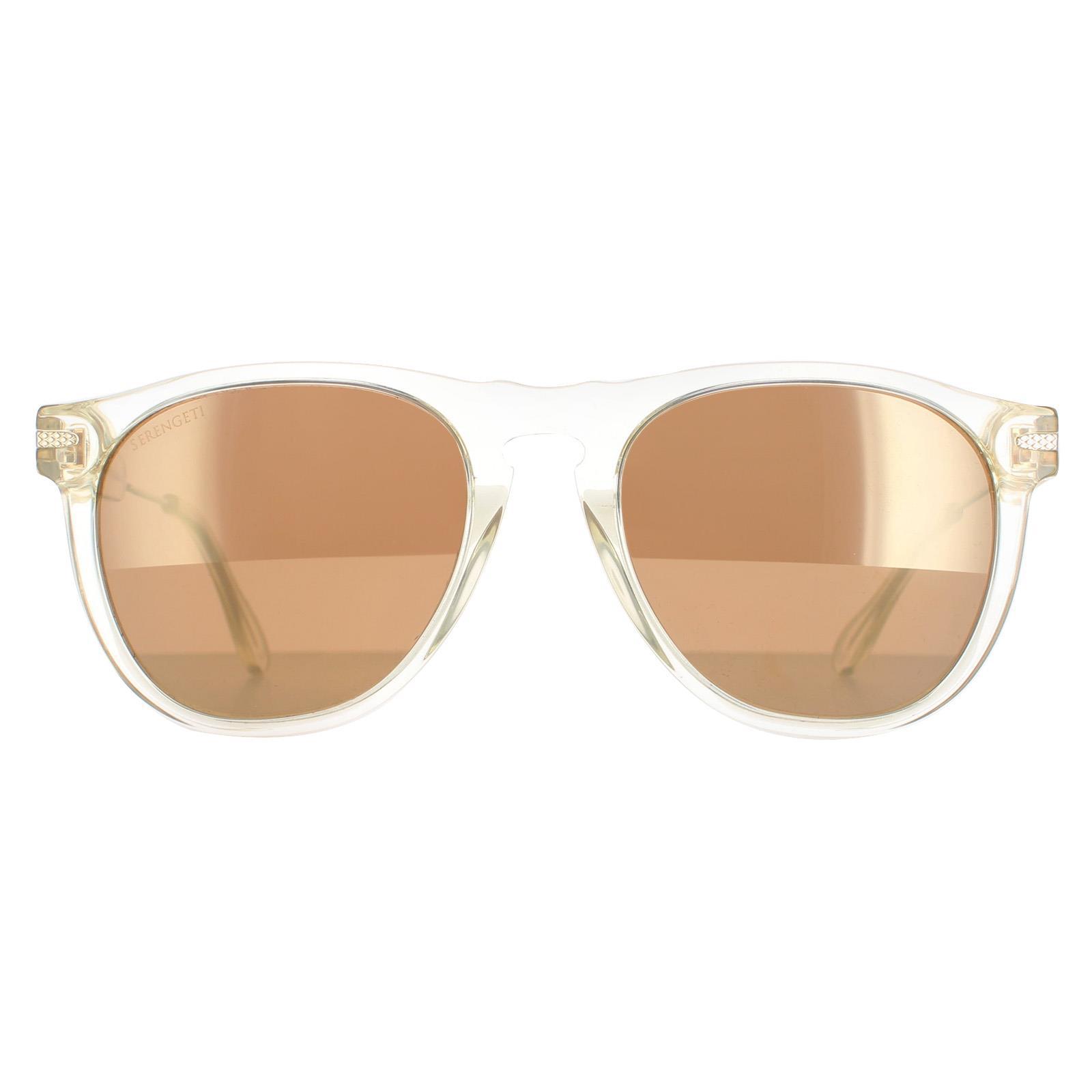 Serengeti zonnebril Amboy SS530003 Lichtgouden champagne gepolariseerde stuurprogramma's goud
