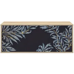 vidaXL, TV Möbel, Ramonita (Blaues Farnmuster) (33 x 102 x 40 cm)
