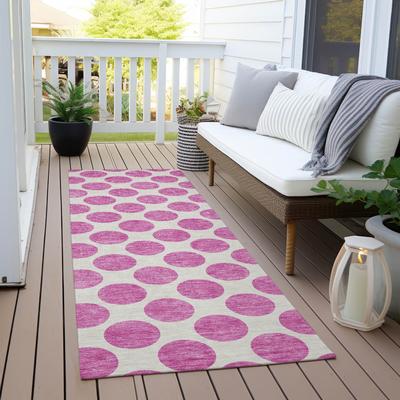 Addison Rugs Machine Washable Indoor/ Outdoor Polka Dots Chantille Rug