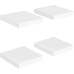 vidaXL Schweberegale 4 Stk. Weiß 23x23,5x3,8 cm MDF
