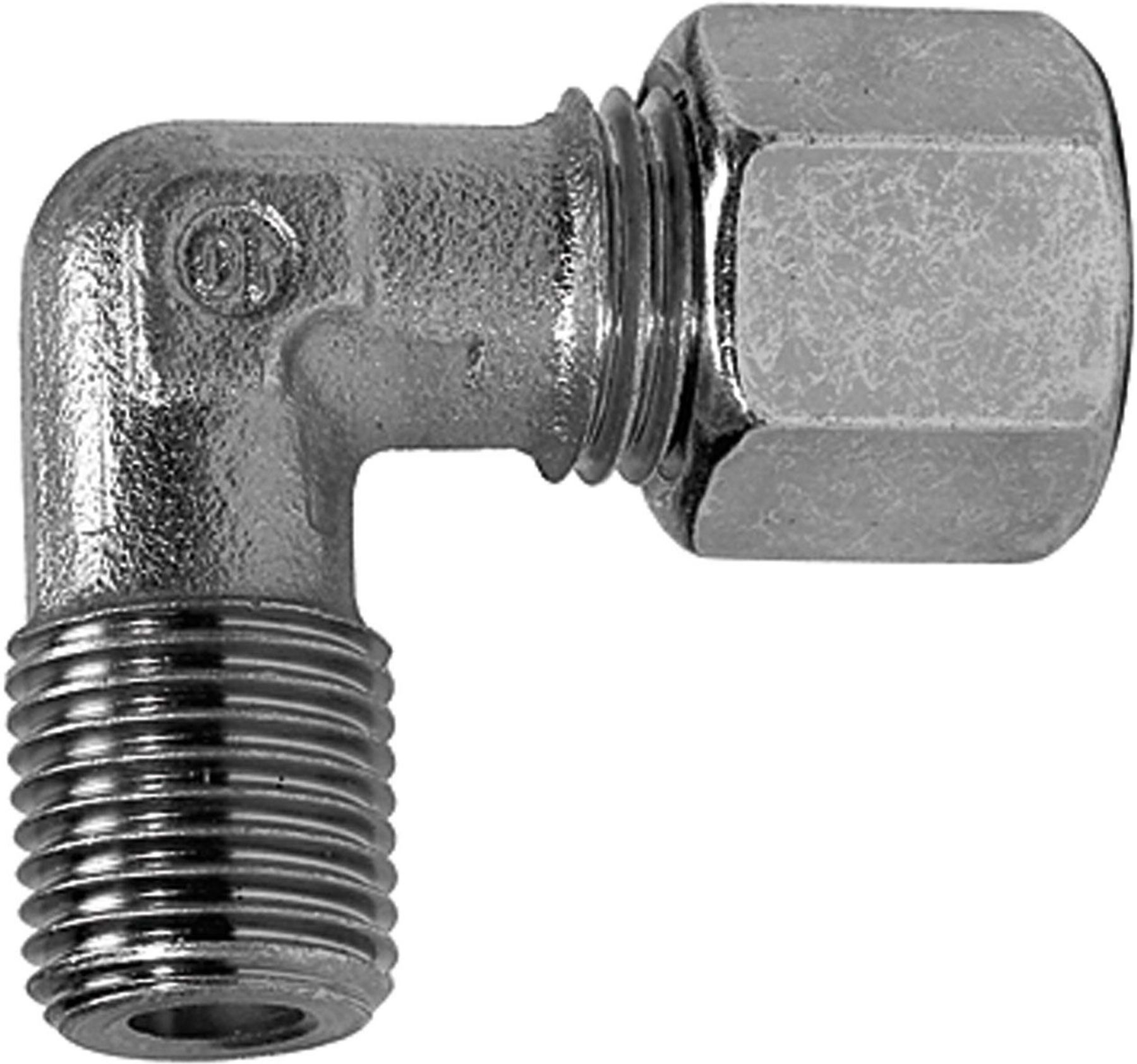 Riegler Winkel-Einschraubverschraubung, R 1/4 a., Rohr-Ã˜ 10, Stahl verz. (V 94)