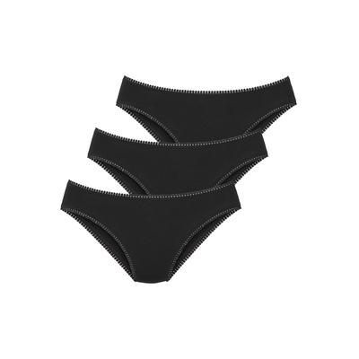 Jazz-Pants Slips LASCANA, Damen, Gr. 48/50, Jersey, schwarz, Jersey, Obermaterial: 92% Baumwolle, 8% Elasthan, unifarben, körpernah, Unterhosen, mit Spitze am Beinabschluss, aus weichem und elastischem Jersey