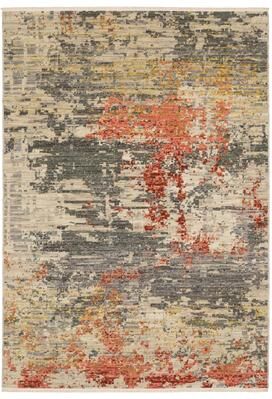 Style Haven Shiloh Pixelated Abstract Beige/Salmon Wool Blend Area Rug