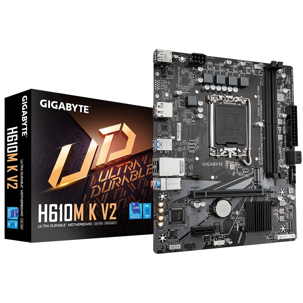 GIGABYTE H610M K V2 mATX Mainboard Sockel 1700 HDMI/DP