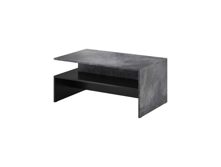 Table basse effet béton foncé