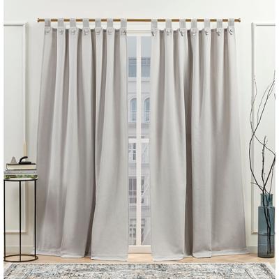 Nicole Miller New York Peterson Tuxedo Tab Top Curtain Panel Pair