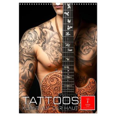 Tattoos Kunst auf der Haut (Wandkalender 2026 DIN A3 hoch), CALVENDO Monatskalender