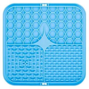 Uplifted Finds Multi Texture Silicone Lick & Slow Feeder Mat blue