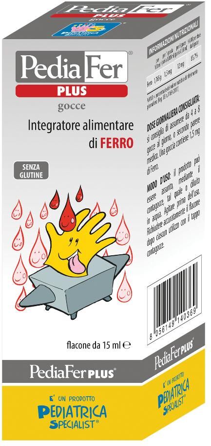 PEDIATRICA Srl PediaFer Plus Ferro Gocce, 15 ml