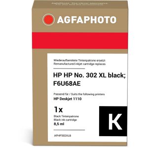 AgfaPhoto kompatibel für HP 302XL, F6U68AE, 480 Seiten, schwarz,  Tinte