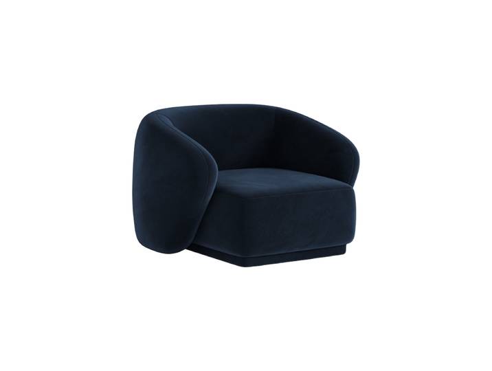 Design Sessel „Louis“ Samt Königsblau CXL by Christian Lacroix