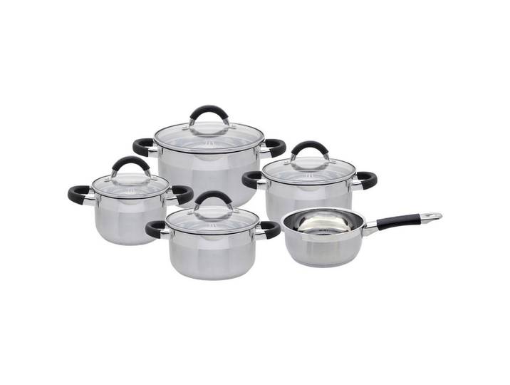 Kochtopfset Oswald 9--Teilig. Edelstahl Induktion