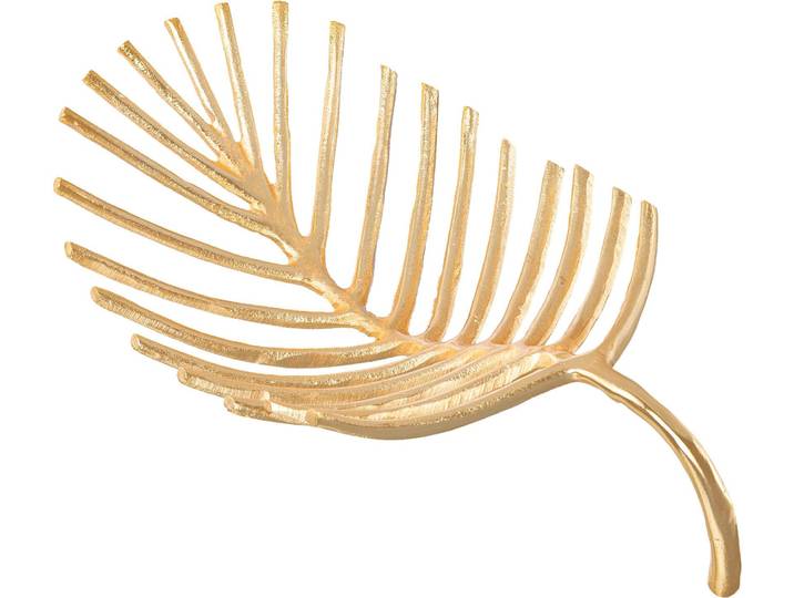 Dekoschale CREATIV HOME Schale Farn , beige (champagner), B:24cm H:11cm T:42cm, Aluminium, Dekoschalen, Dekoschale