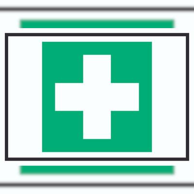 HB-Druck Erste Hilfe Symbol Schild A0 Rückseite selbstklebend