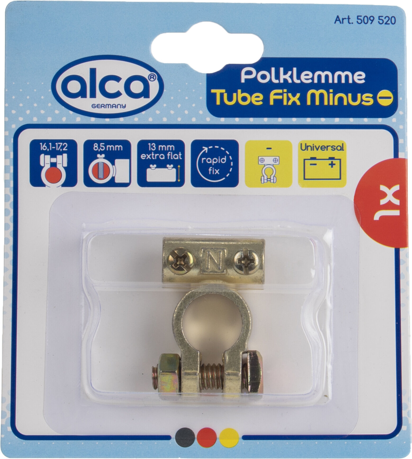 Alca Batteriepolklemme Batterie-Polklemme Minus (-) 1 St. Mit Kabelführung 509520