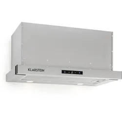 Vinea Unterbau-Dunstabzugshaube Flachschirmhaube 60cm silber Silber