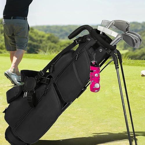 Tragbare, leichte und wasserdichte Golfballtasche mit 3-Tee-Kapazität, Schlüsselanhängern und Organizer für Damen, Herren und Golfer auf dem Platz, der Driving Range und auf Reisen