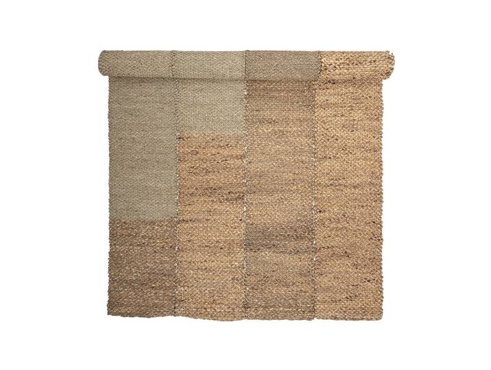 Tapis en jonc de mer marron, rectangulaire, uni, fait main - Bloo