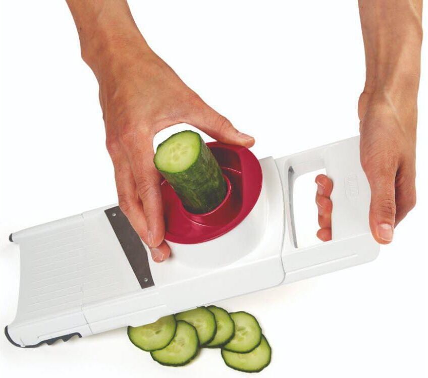 Gemüsehobel ZYLISS "Mandoline 4 in 1", rot, Edelstahl, Kunststoff, Küchenreiben, Gemüsehobel rot Einheitsgröße