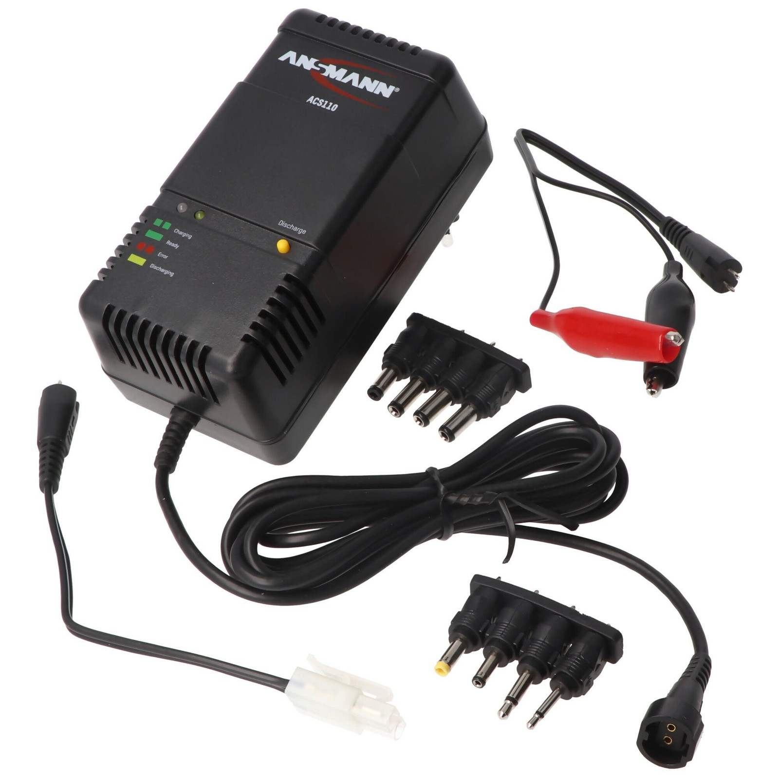 Ansmann ACS 110 Acculader voor NiCd en NiMH, 1.2V tot 12V, Zwart