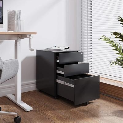 No 3 Drawer Rolling Pedestal Under Desk